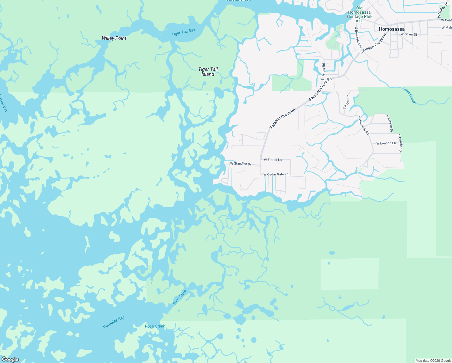 map of restaurants, bars, coffee shops, grocery stores, and more near 12409 West Standish Drive in Homosassa