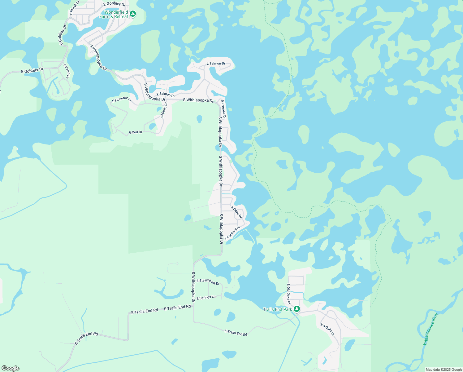 map of restaurants, bars, coffee shops, grocery stores, and more near 6508 South Dolphin Drive in Floral City