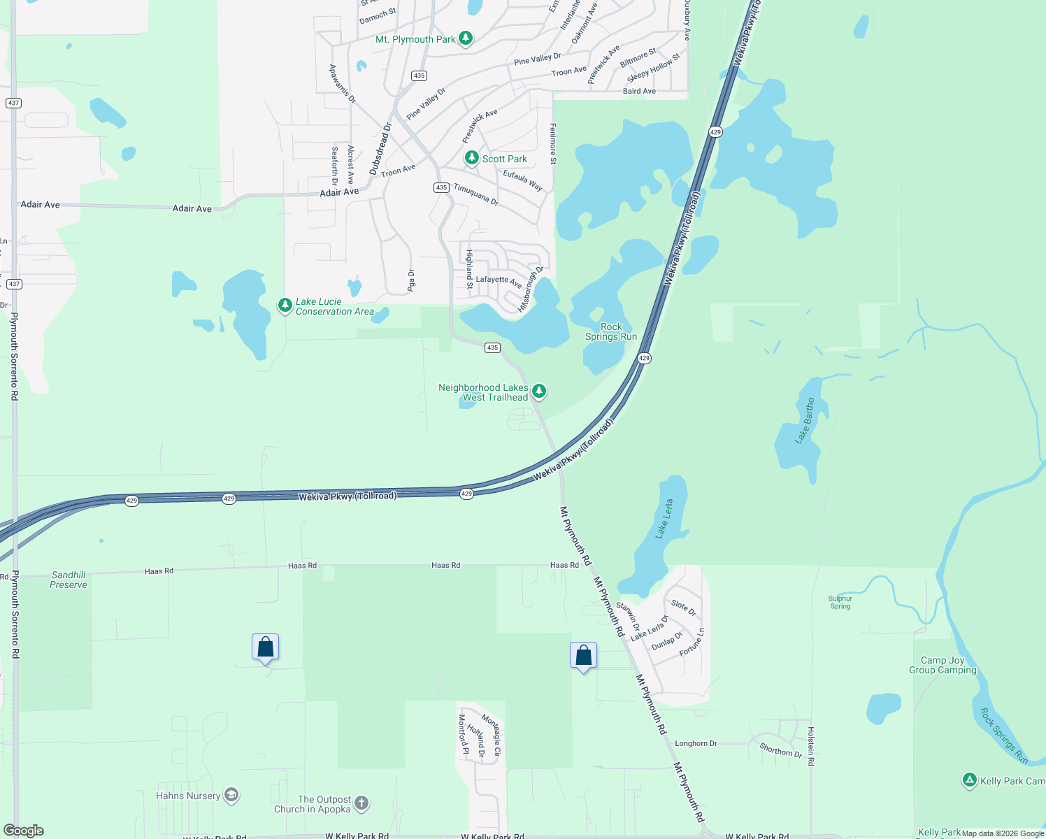 map of restaurants, bars, coffee shops, grocery stores, and more near 6510 Mount Plymouth Road in Apopka