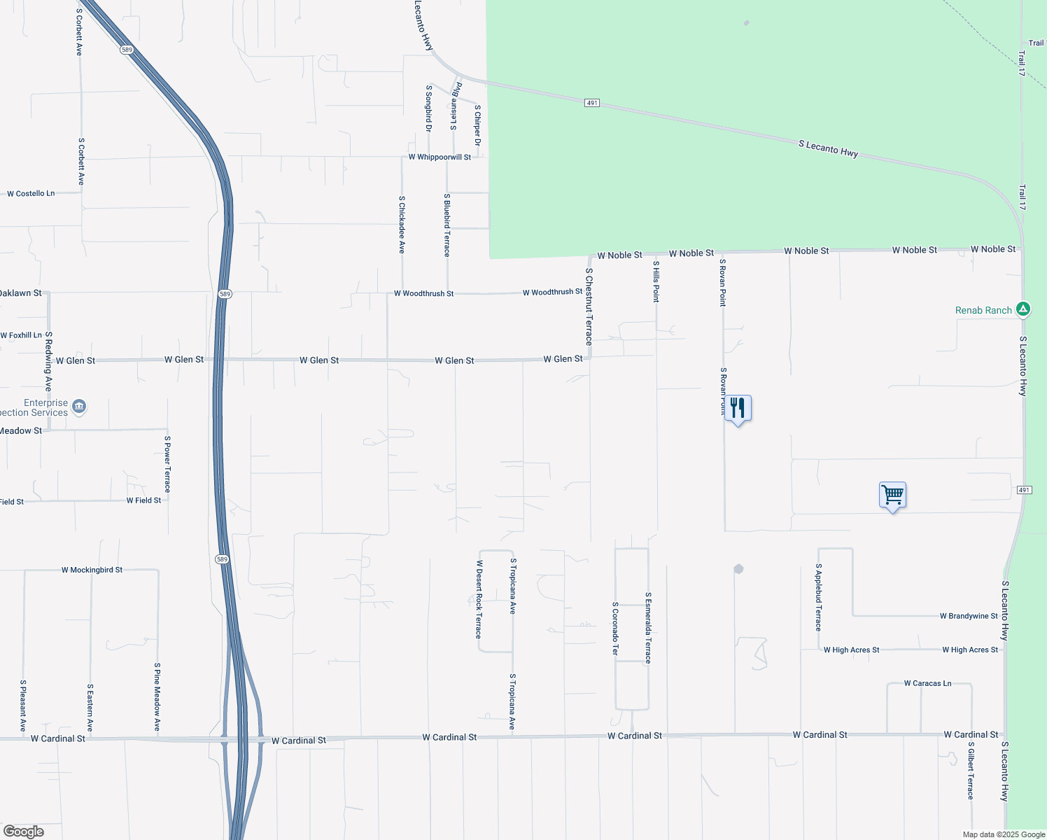 map of restaurants, bars, coffee shops, grocery stores, and more near 5650 South Pine Tree Point in Lecanto