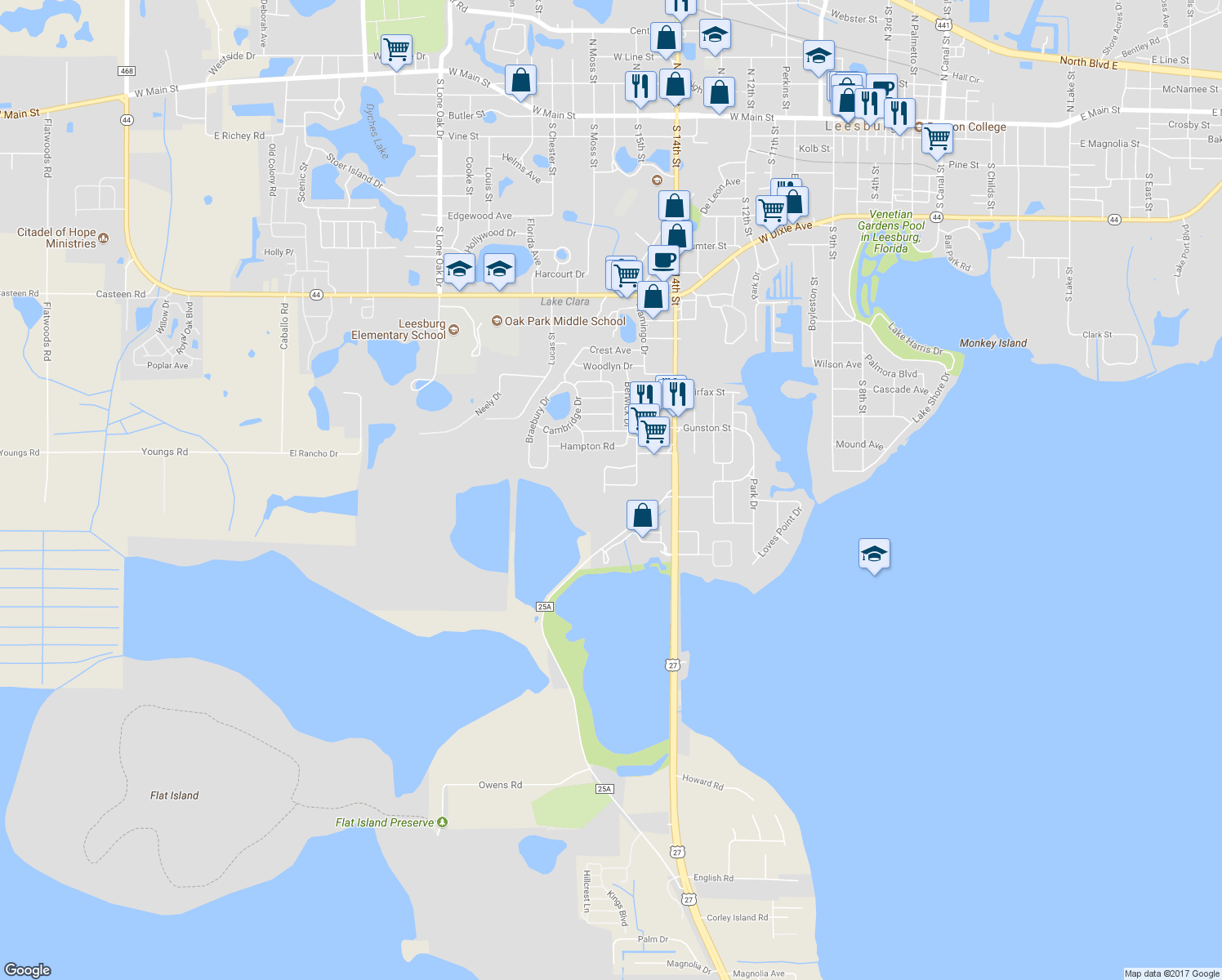 map of restaurants, bars, coffee shops, grocery stores, and more near 1517 Terrace Green Drive in Leesburg