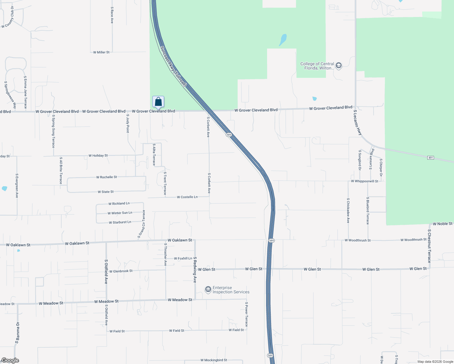 map of restaurants, bars, coffee shops, grocery stores, and more near 4342 West Whippoorwill Street in Lecanto