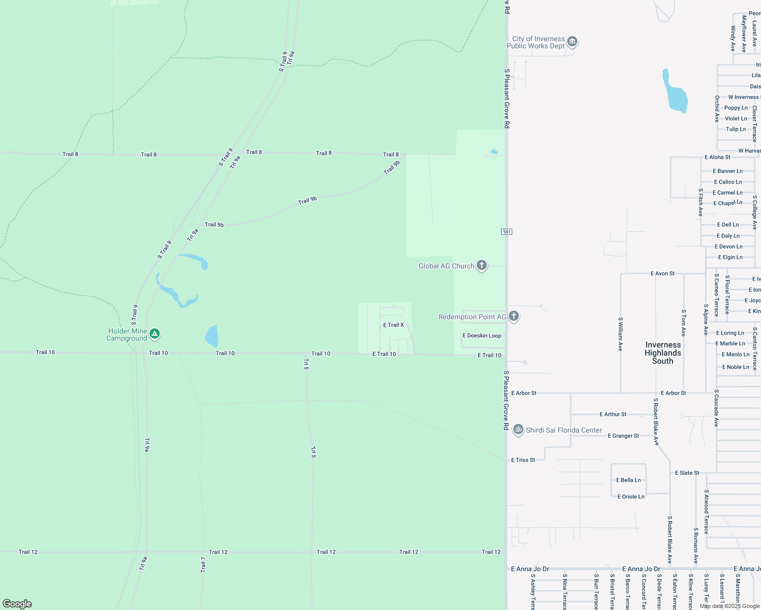 map of restaurants, bars, coffee shops, grocery stores, and more near 4271 South Illiana Terrace in Inverness