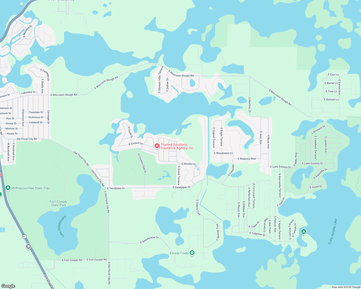 map of restaurants, bars, coffee shops, grocery stores, and more near 3123 South Graymor Path in Inverness