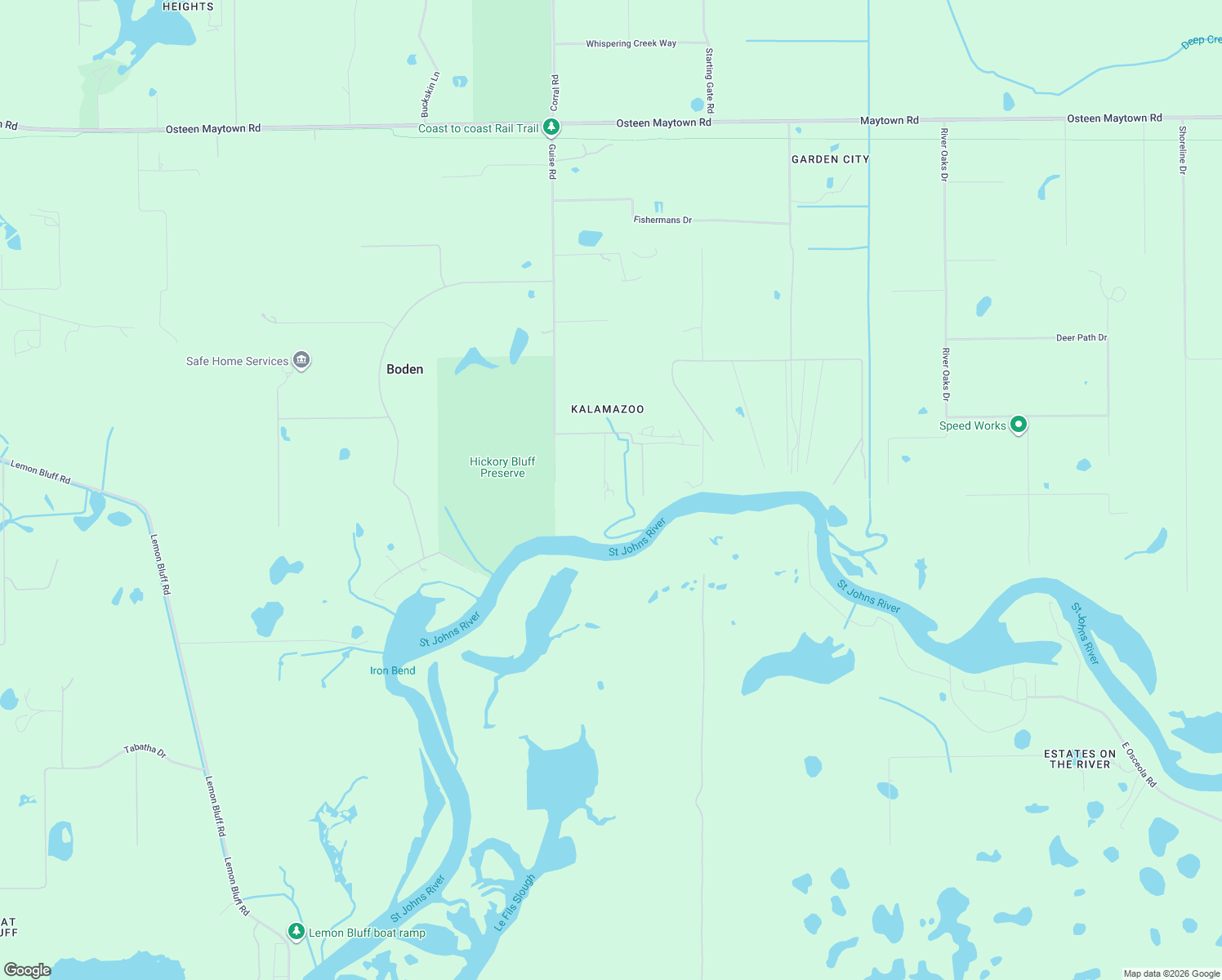 map of restaurants, bars, coffee shops, grocery stores, and more near 1035 Tifford Lane in Osteen