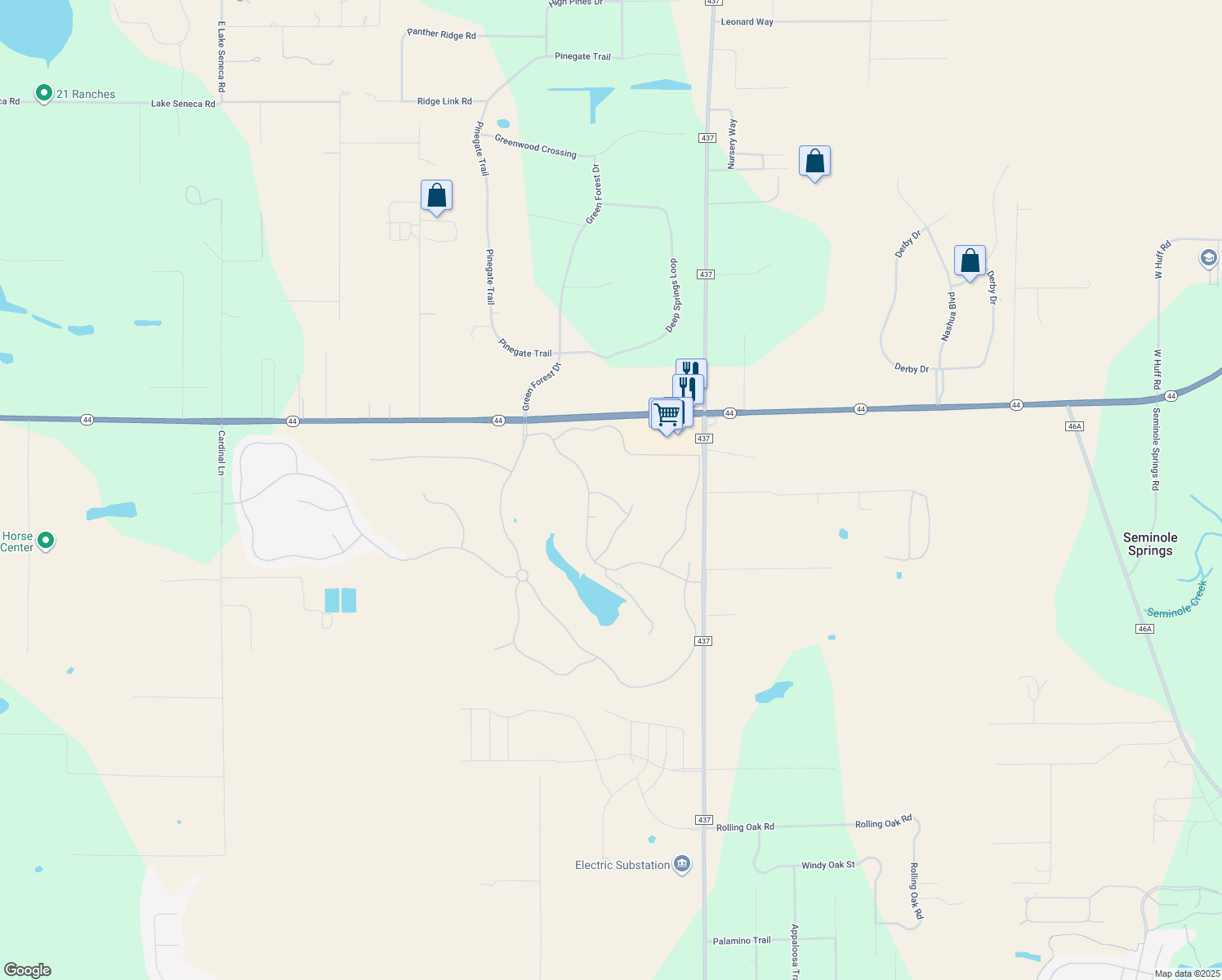 map of restaurants, bars, coffee shops, grocery stores, and more near 24113 Rialto Way in Sorrento