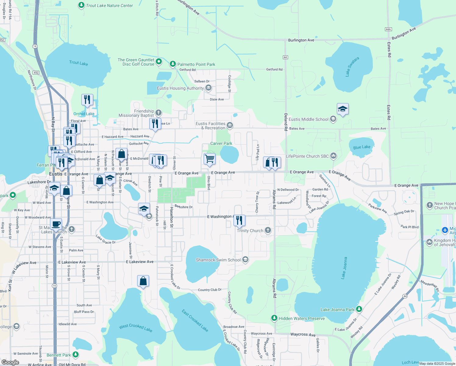 Maine, Eustis FL Walk Score