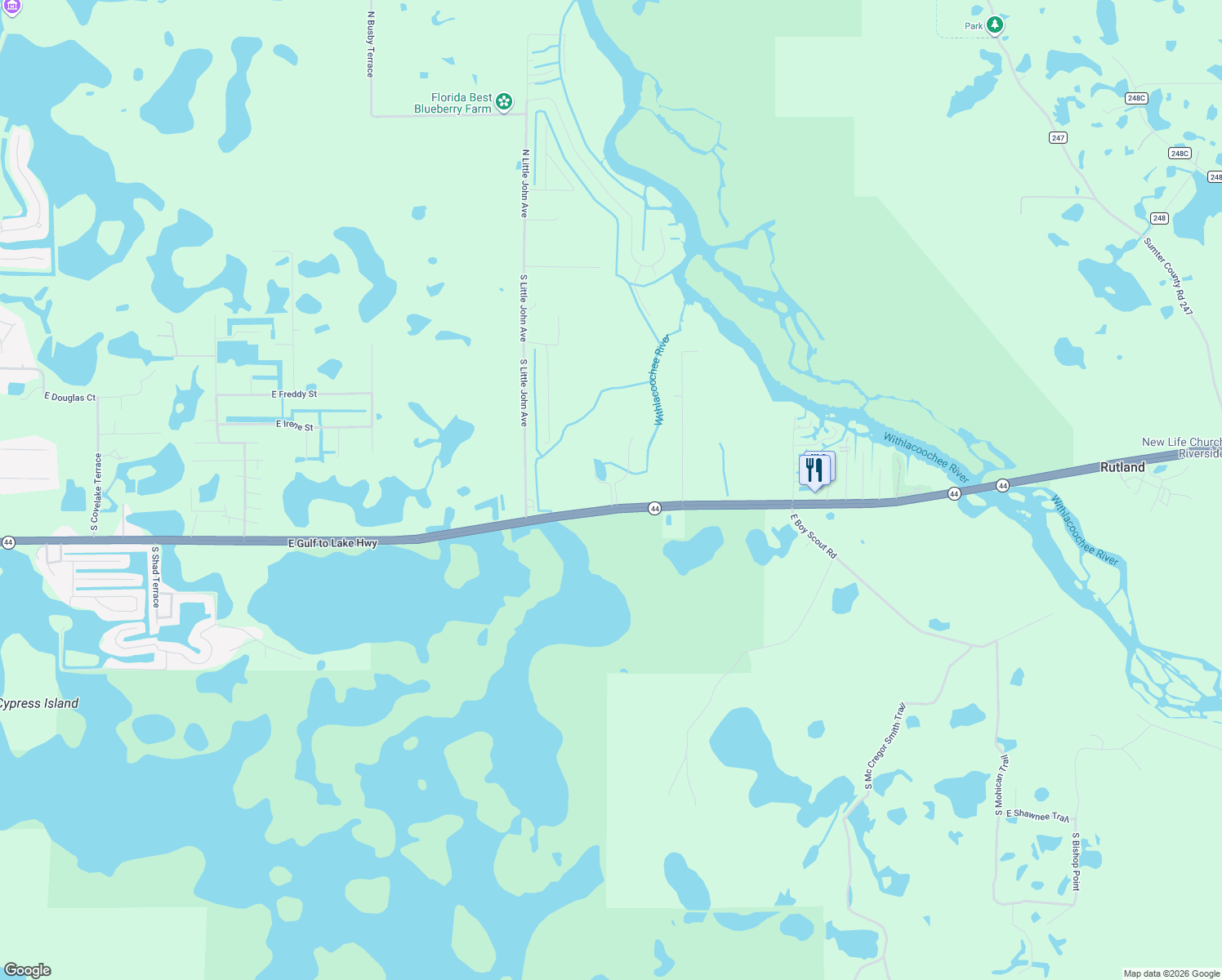 map of restaurants, bars, coffee shops, grocery stores, and more near 736 South Sickle Point in Inverness