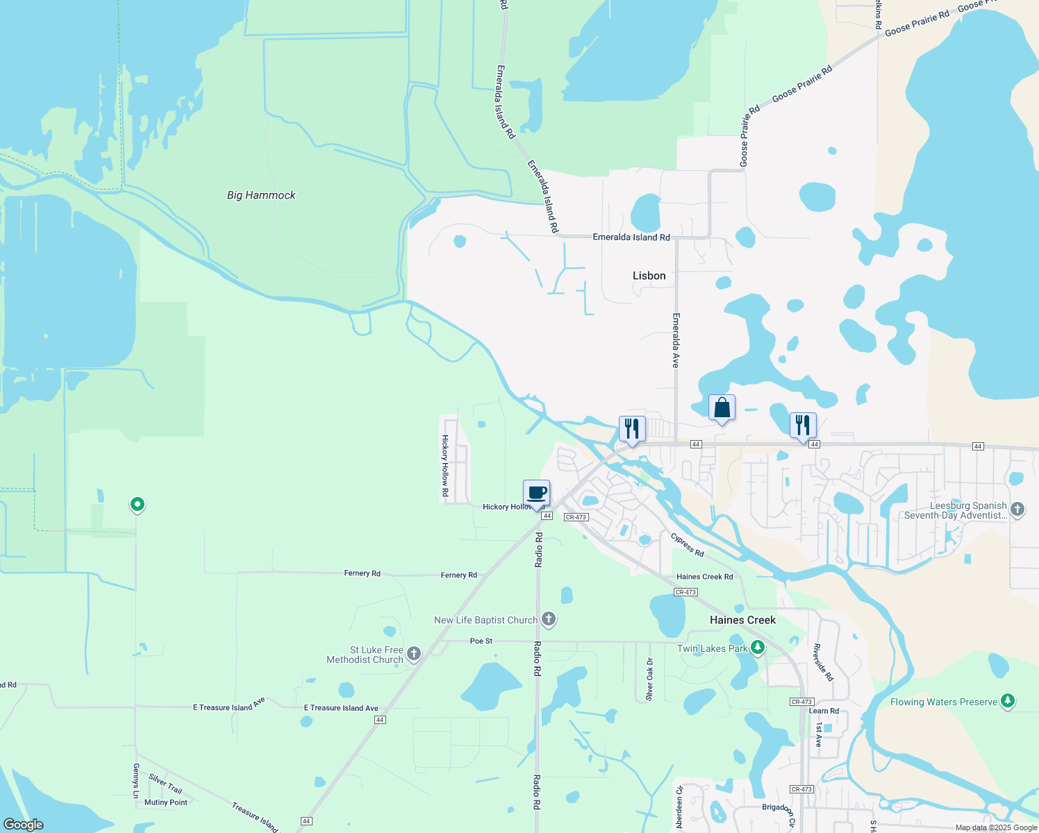 map of restaurants, bars, coffee shops, grocery stores, and more near 36030 Nature Trail in Leesburg