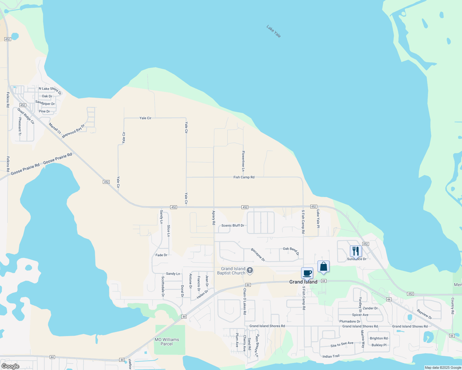 map of restaurants, bars, coffee shops, grocery stores, and more near 13126 Fish Camp Road in Grand Island