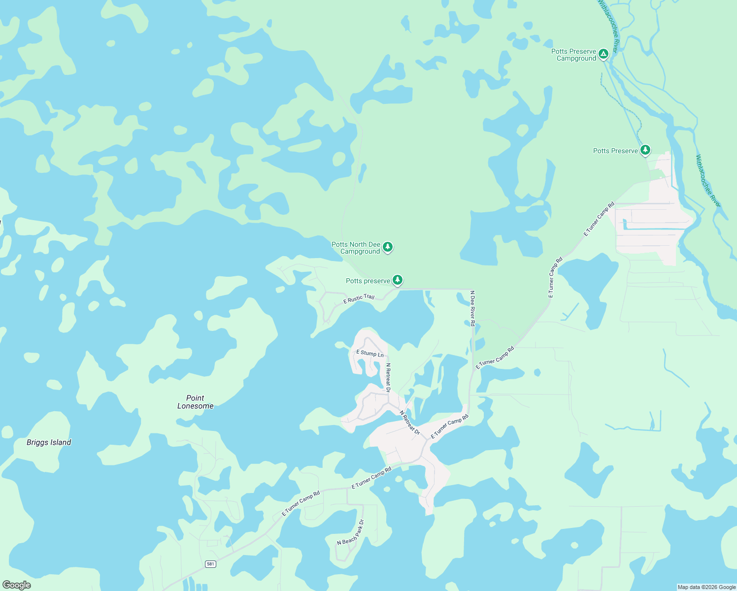 map of restaurants, bars, coffee shops, grocery stores, and more near 7875 East Rustic Trail in Inverness