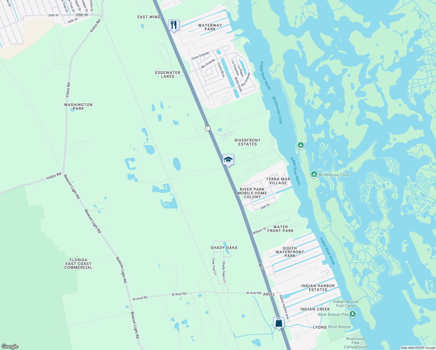 map of restaurants, bars, coffee shops, grocery stores, and more near 170 Clinton Cemetery Road in Edgewater