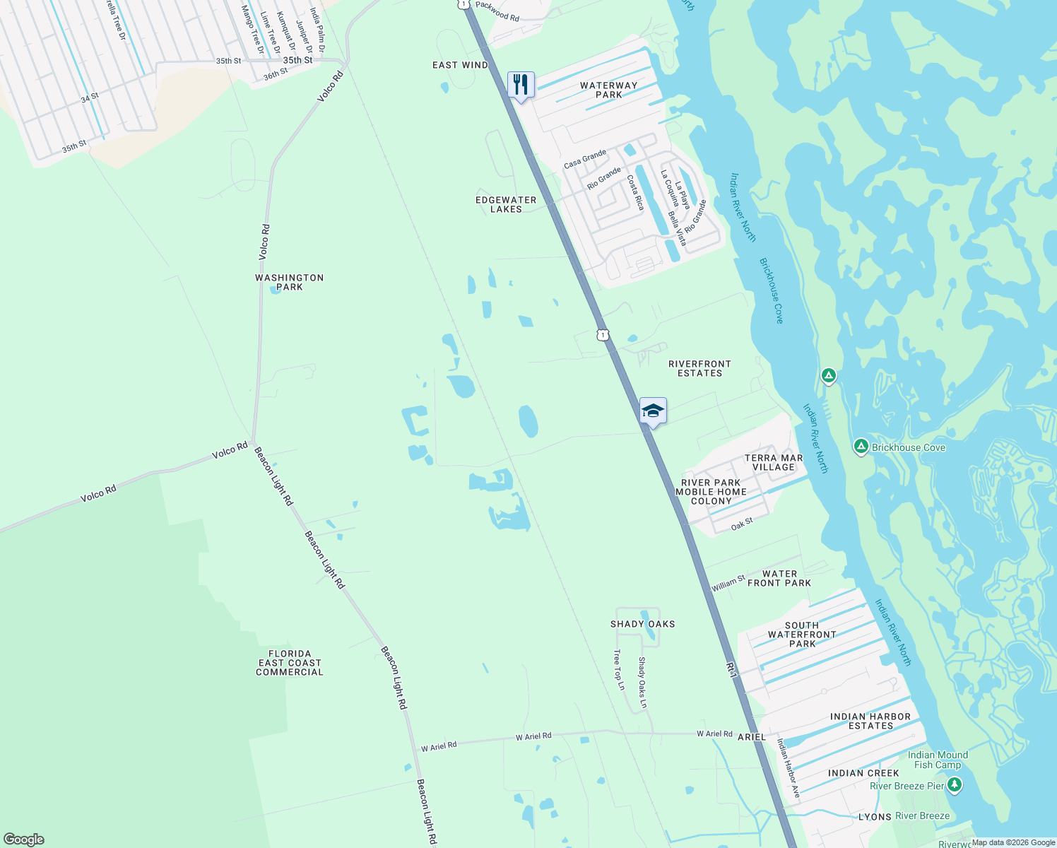 map of restaurants, bars, coffee shops, grocery stores, and more near 425 Clinton Cemetery Road in Edgewater