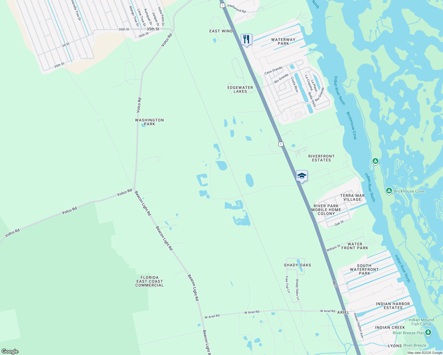 map of restaurants, bars, coffee shops, grocery stores, and more near 4201 Clinton Cemetery Road in Edgewater