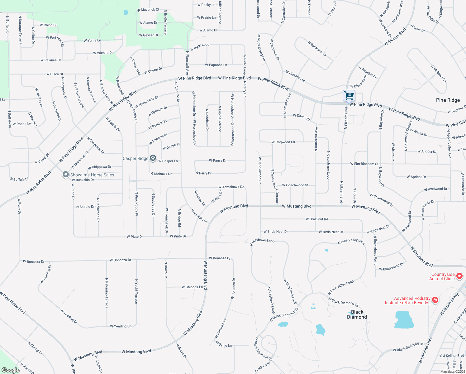 map of restaurants, bars, coffee shops, grocery stores, and more near 4430 North Wigwam Terrace in Beverly Hills