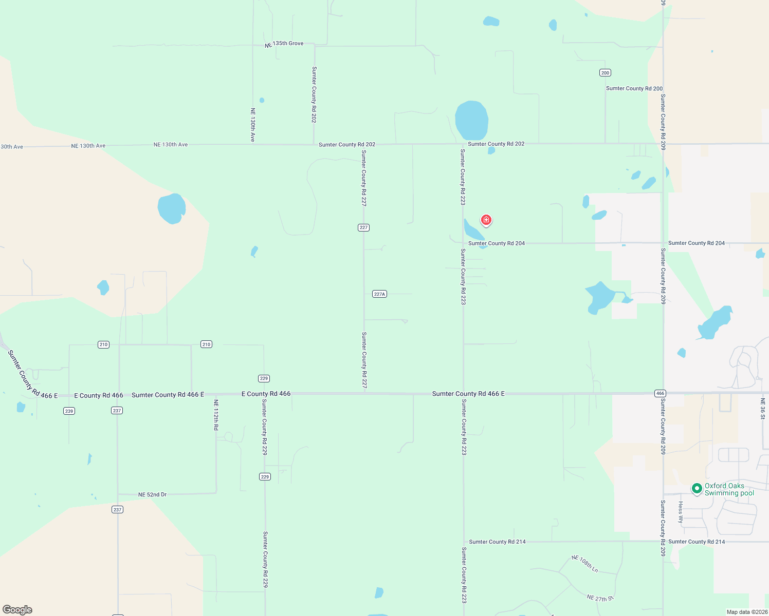 map of restaurants, bars, coffee shops, grocery stores, and more near 1521 Co Road 227A in Oxford