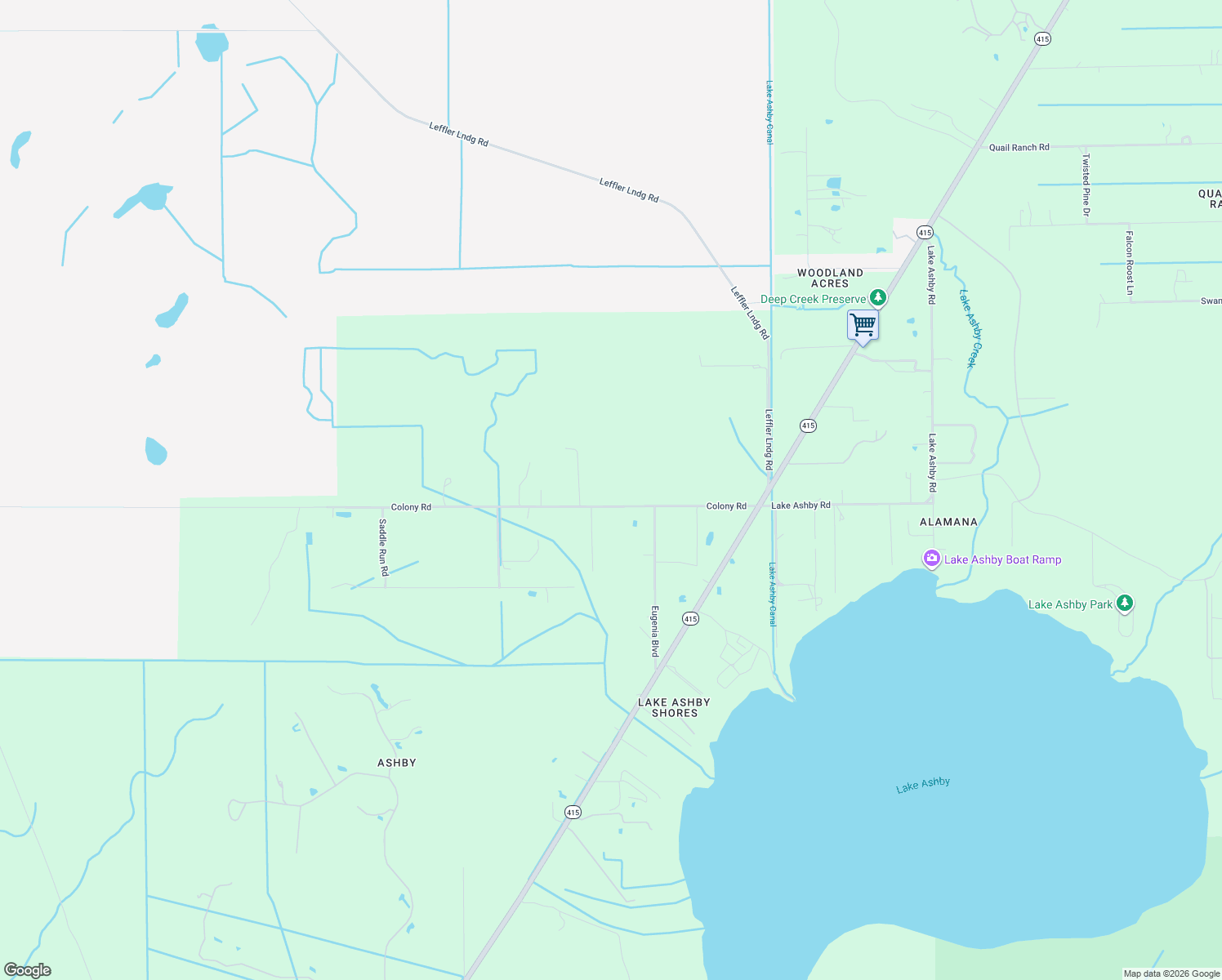 map of restaurants, bars, coffee shops, grocery stores, and more near 4503 Colony Road in New Smyrna Beach