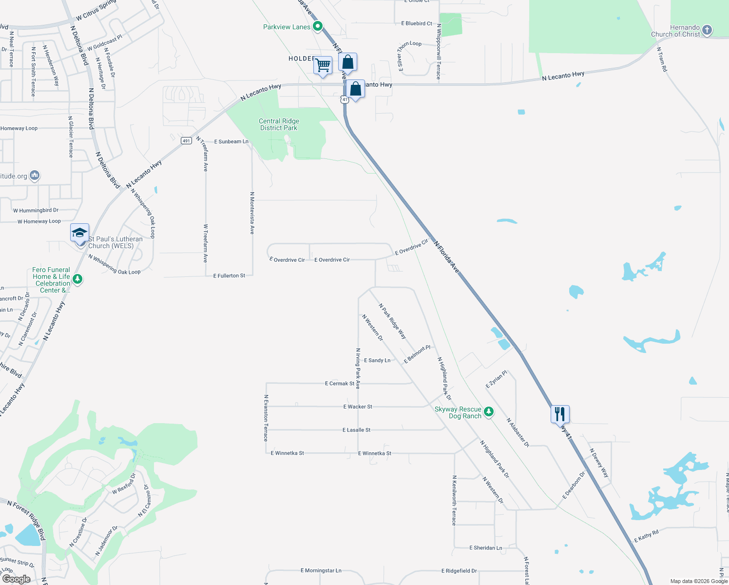 map of restaurants, bars, coffee shops, grocery stores, and more near 5916 North Irving Park Avenue in Hernando