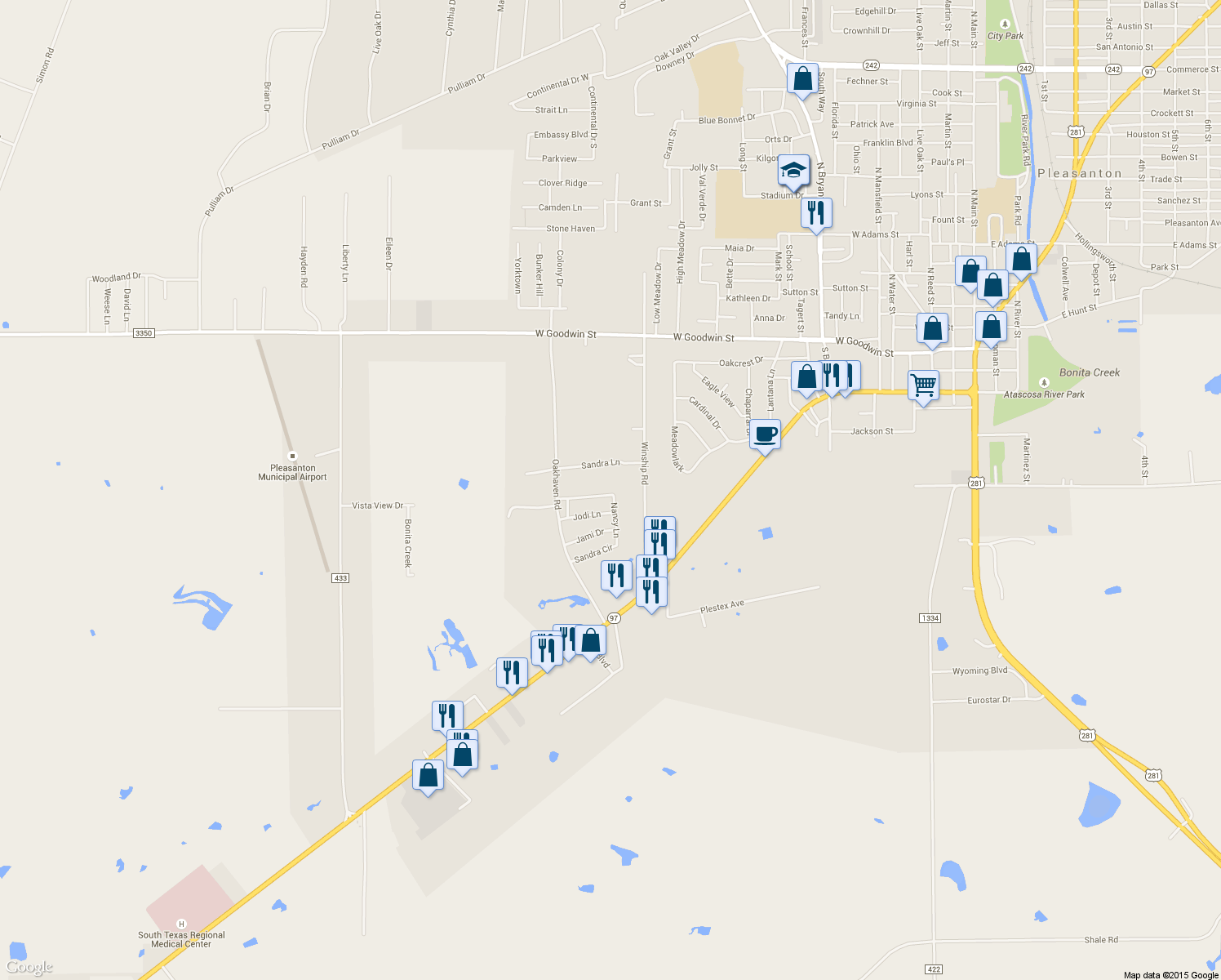 map of restaurants, bars, coffee shops, grocery stores, and more near 1506 Kimberly Circle in Pleasanton