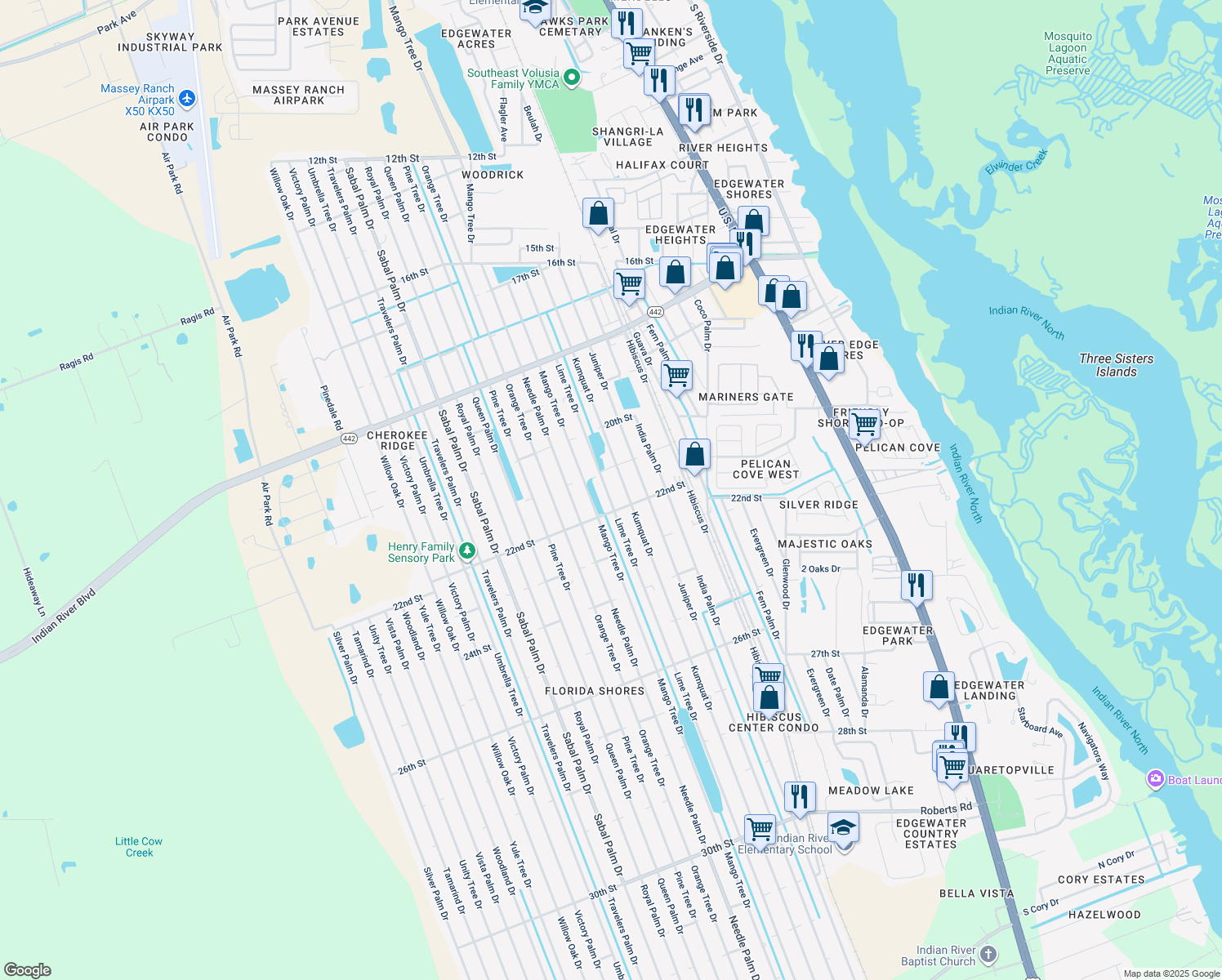 2685 Volco Road Edgewater FL - Lng= 80.903336 