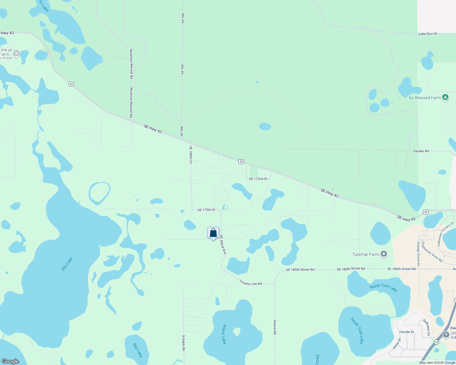 map of restaurants, bars, coffee shops, grocery stores, and more near 17287 Southeast 283rd Avenue in Umatilla
