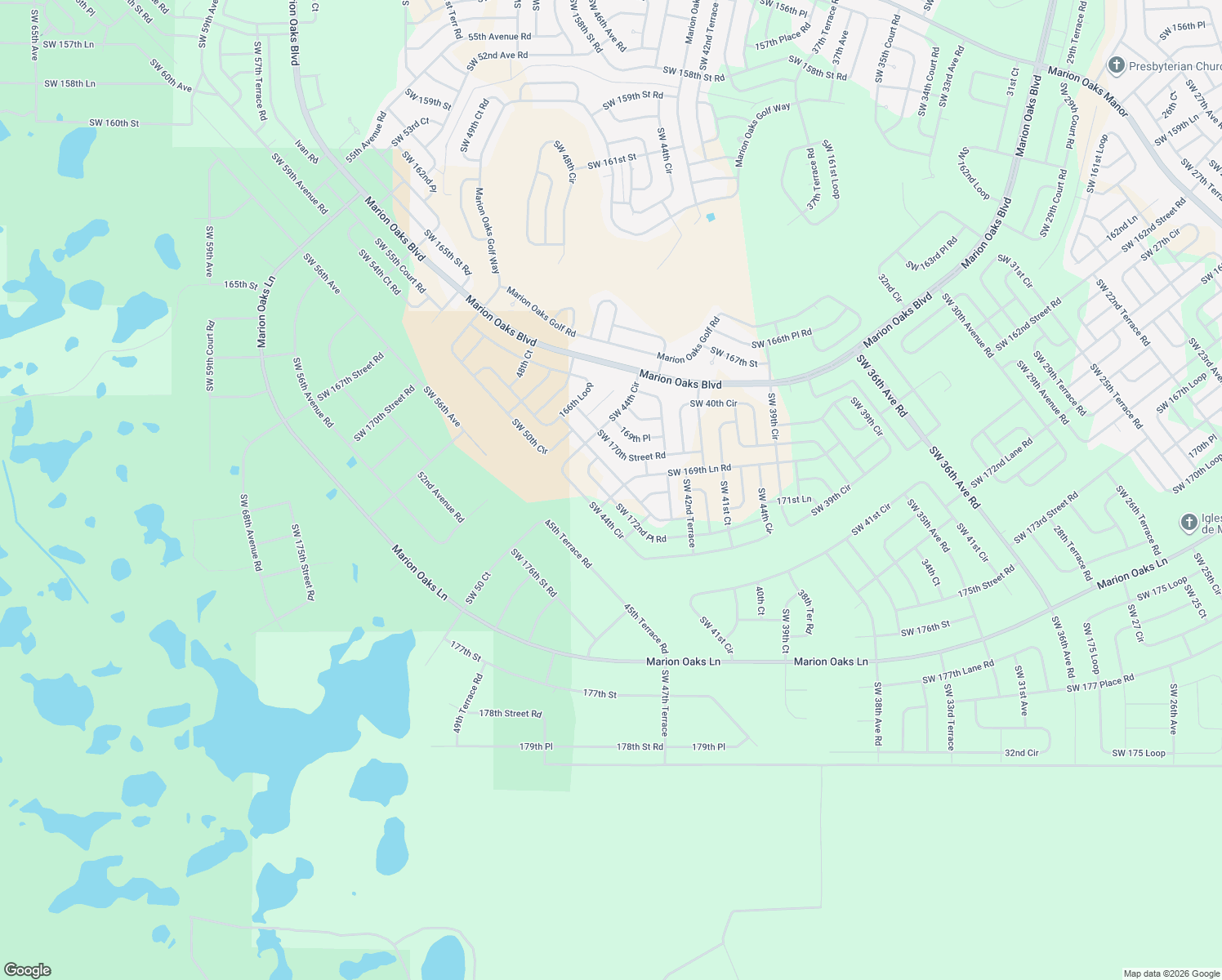 map of restaurants, bars, coffee shops, grocery stores, and more near 4559 Southwest 172nd Place Road in Ocala