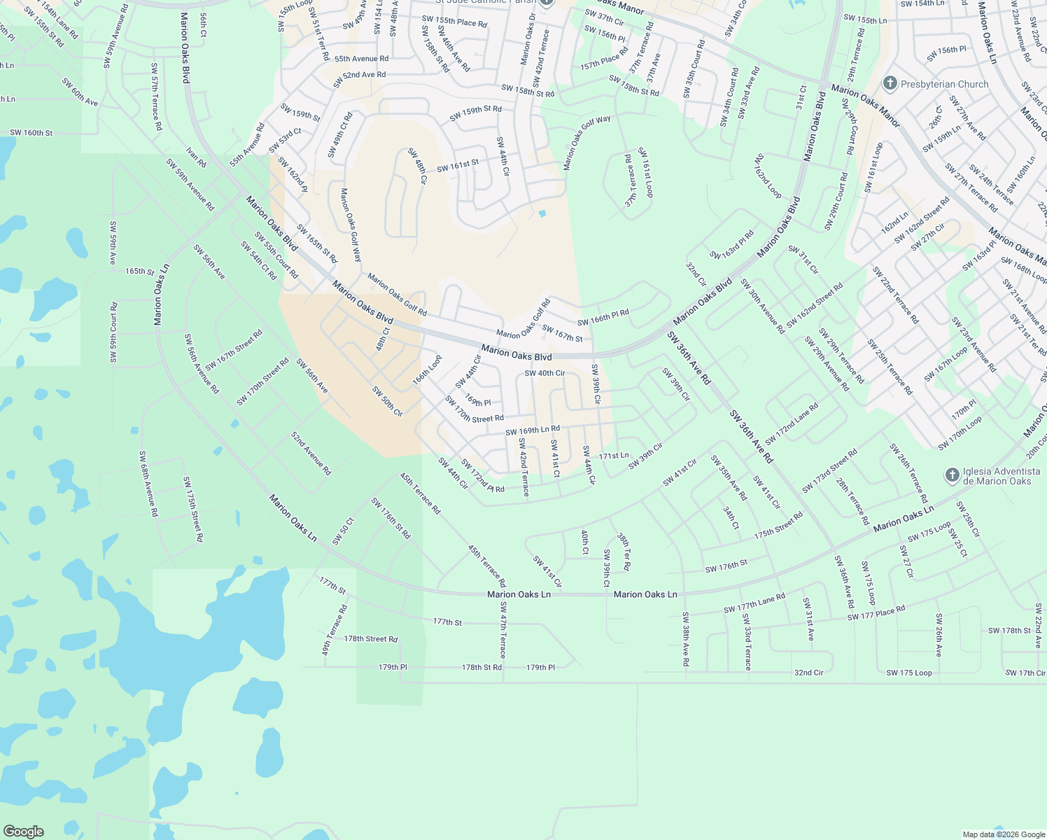 map of restaurants, bars, coffee shops, grocery stores, and more near 4280 Southwest 170th Street Road in Ocala