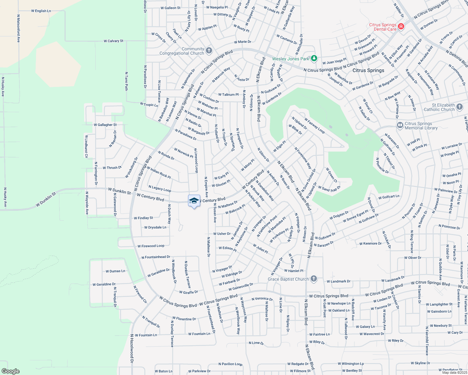 map of restaurants, bars, coffee shops, grocery stores, and more near 8254 North Krouse Way in Citrus Springs