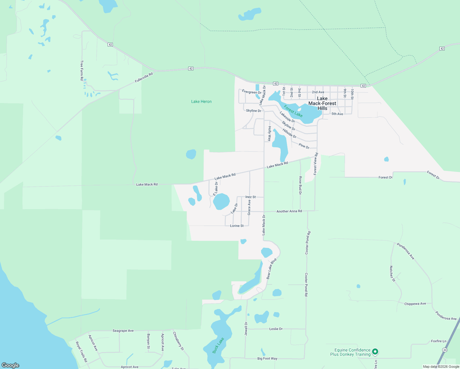 map of restaurants, bars, coffee shops, grocery stores, and more near 31210 Lake Mack Road in DeLand