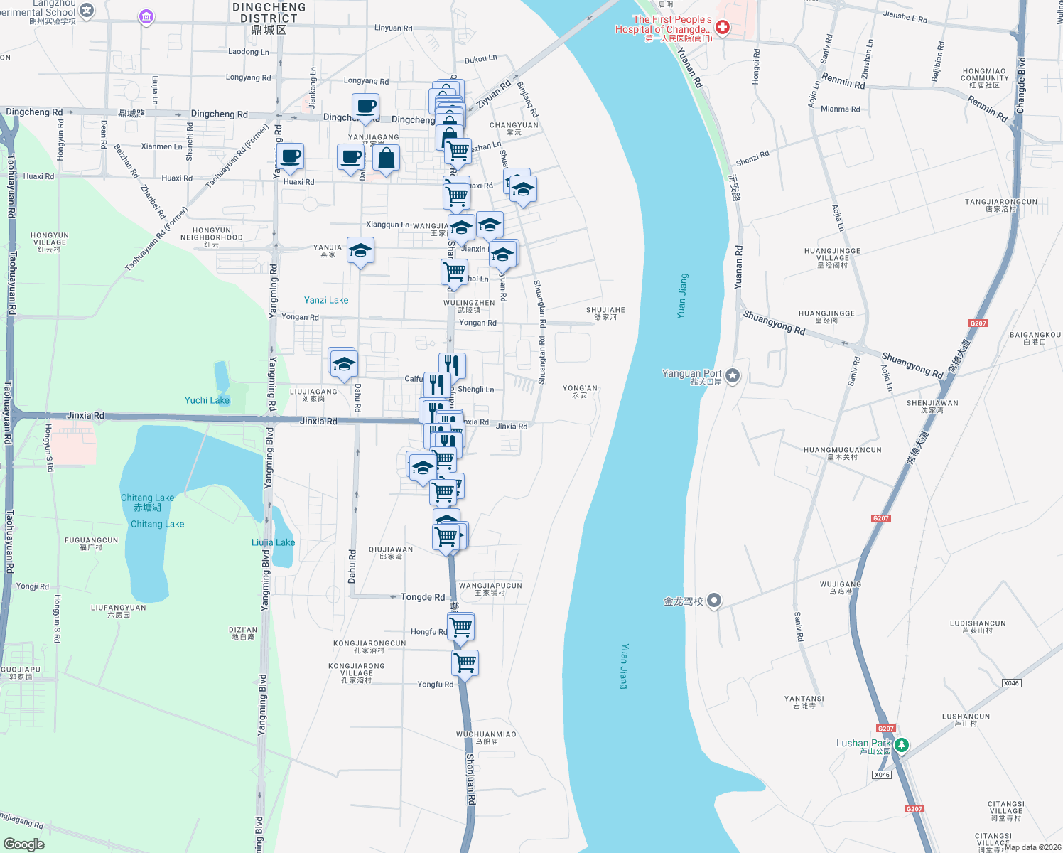 map of restaurants, bars, coffee shops, grocery stores, and more near in 