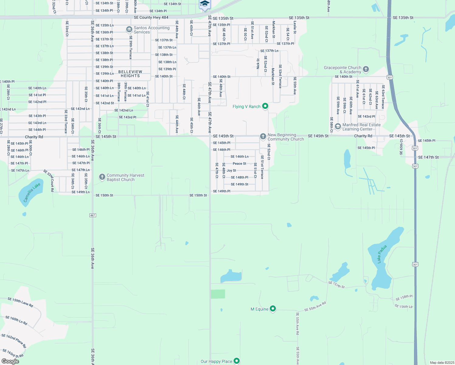 map of restaurants, bars, coffee shops, grocery stores, and more near 4861 Southeast 149th Street in Summerfield