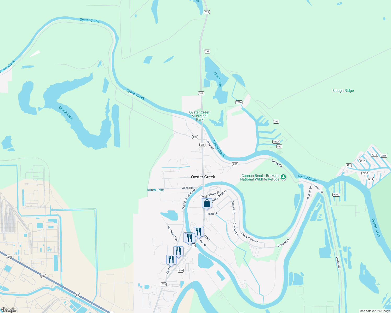 map of restaurants, bars, coffee shops, grocery stores, and more near 122 Robinson Rd in Freeport