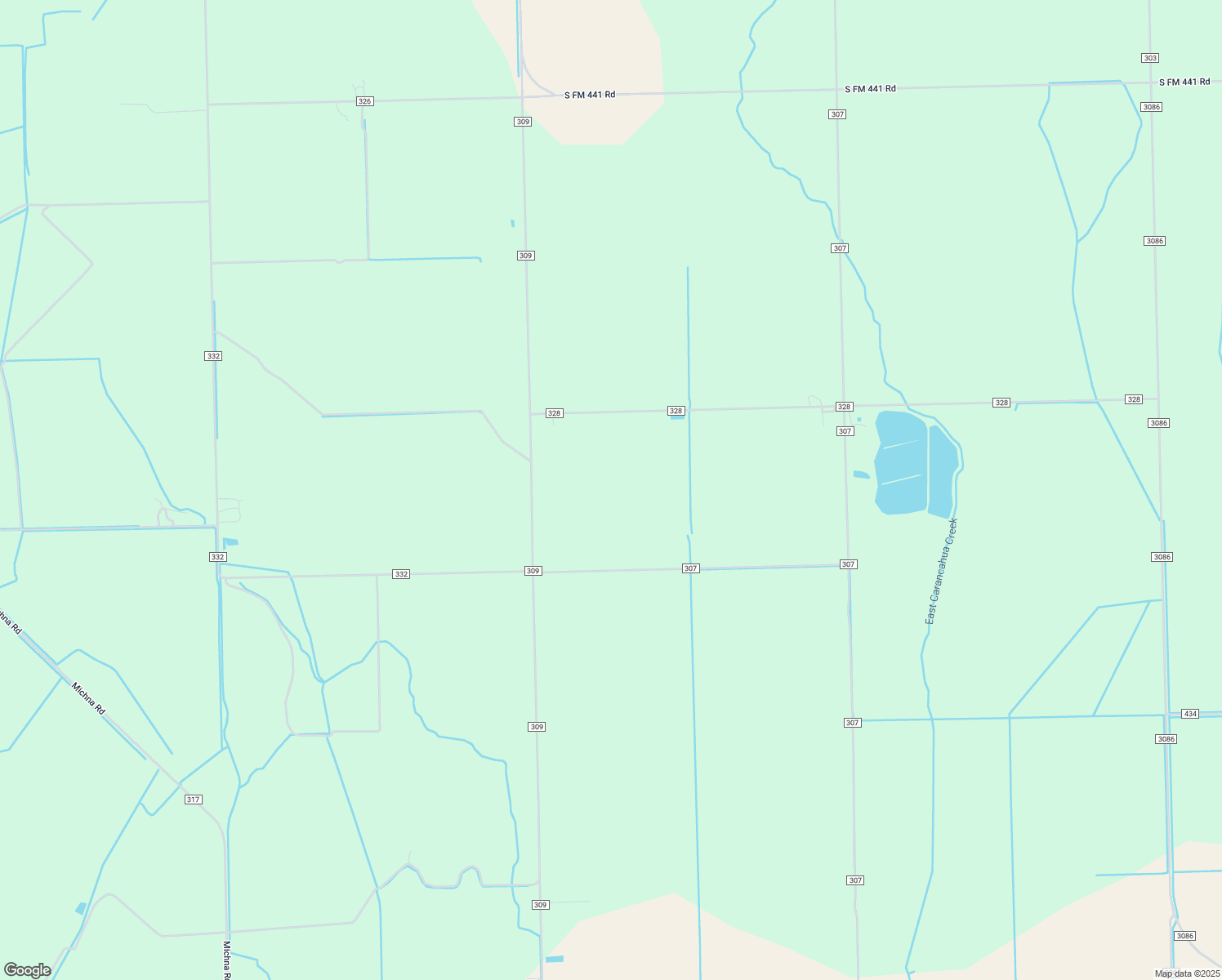 map of restaurants, bars, coffee shops, grocery stores, and more near 2029 County Road 309 in Louise