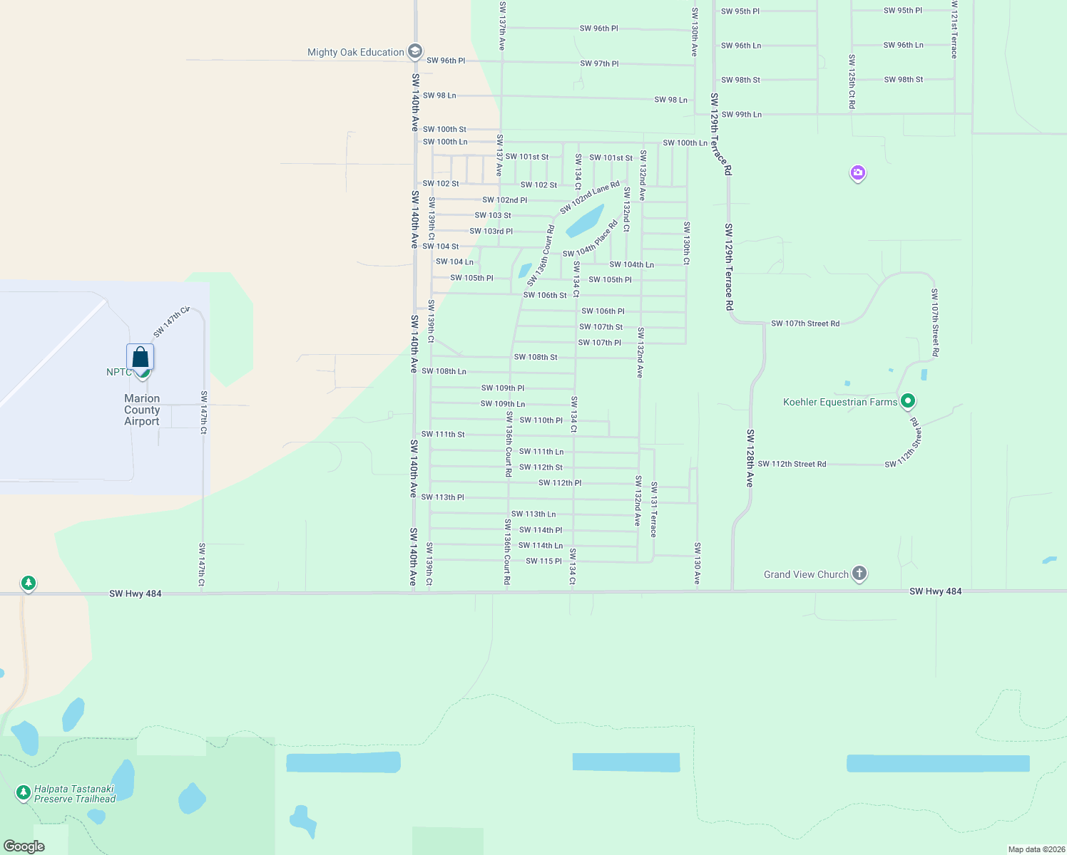 map of restaurants, bars, coffee shops, grocery stores, and more near 13554 Southwest 110th Place in Dunnellon
