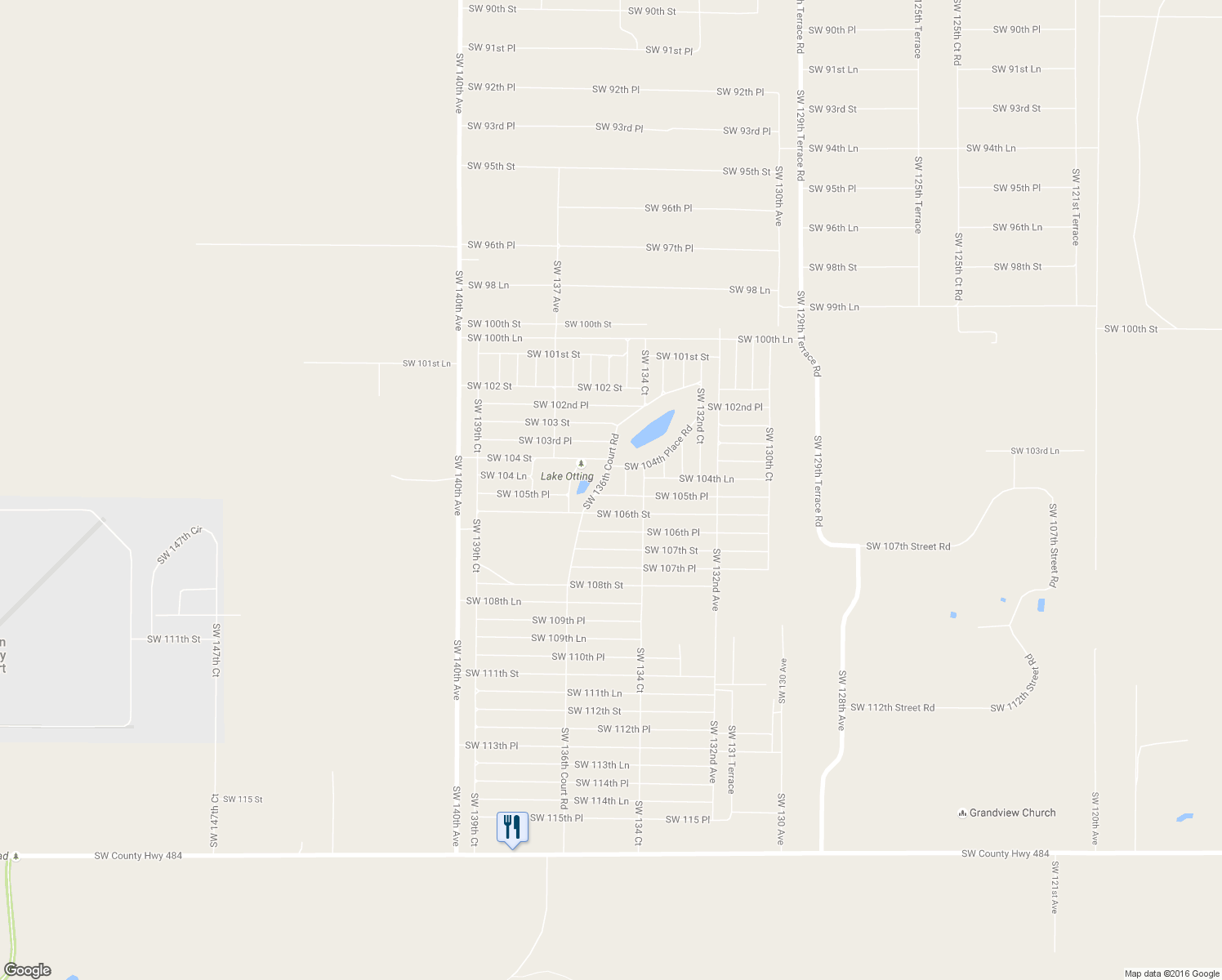 map of restaurants, bars, coffee shops, grocery stores, and more near 13555 Southwest 105th Place in Dunnellon