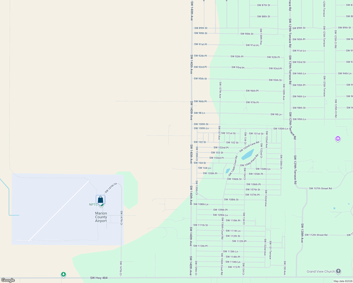map of restaurants, bars, coffee shops, grocery stores, and more near 14182 Southwest 101st Lane in Dunnellon