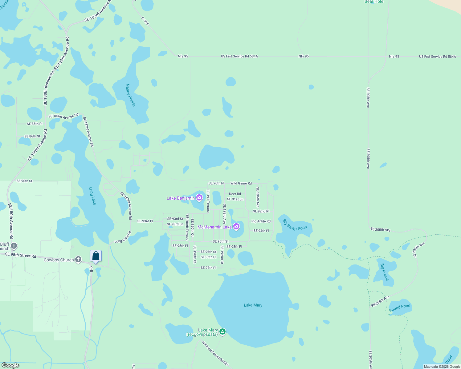 map of restaurants, bars, coffee shops, grocery stores, and more near 19352 Southeast 90th Place in Ocklawaha