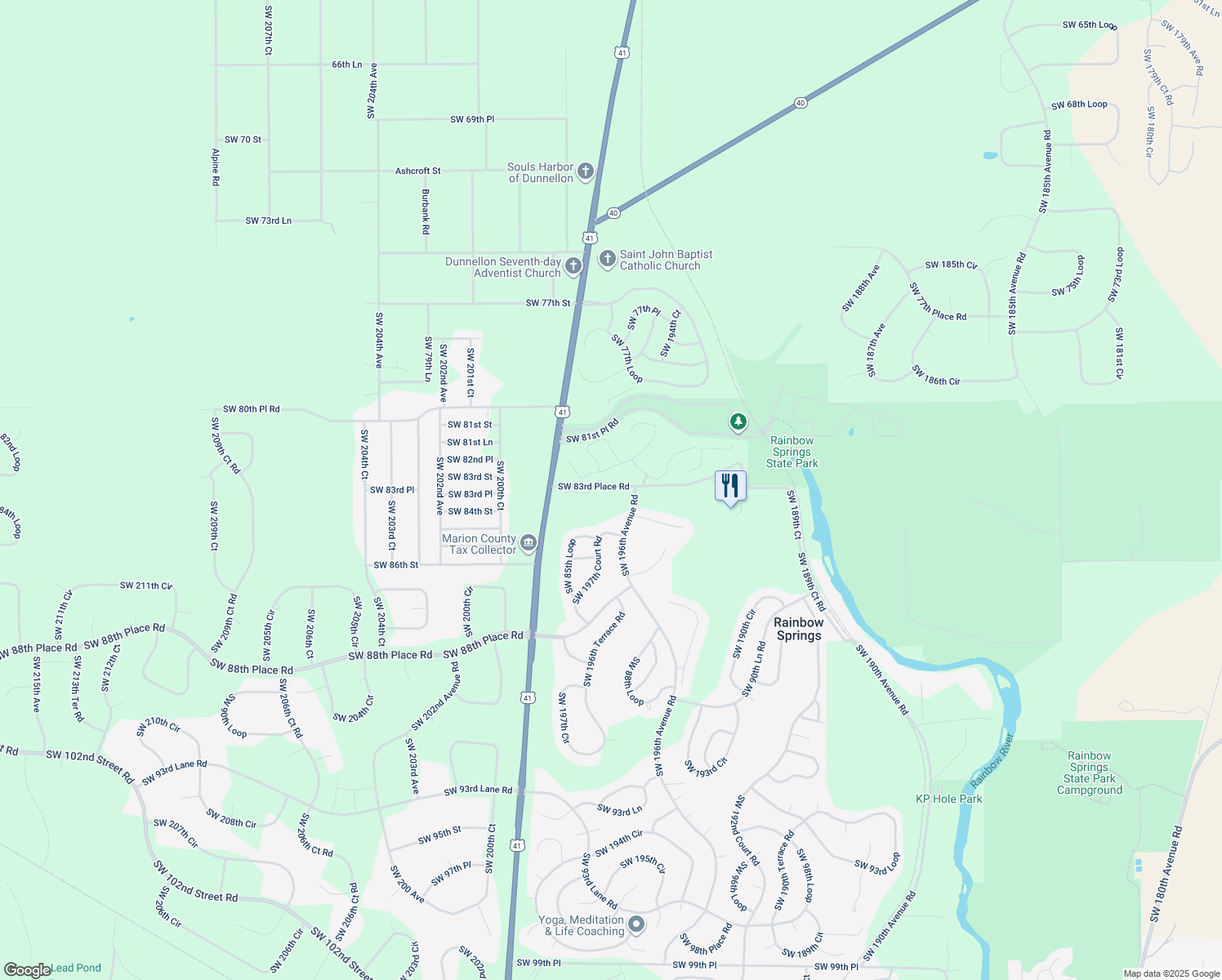 Dunnellon FL Walk Score - Lng= 82.447263