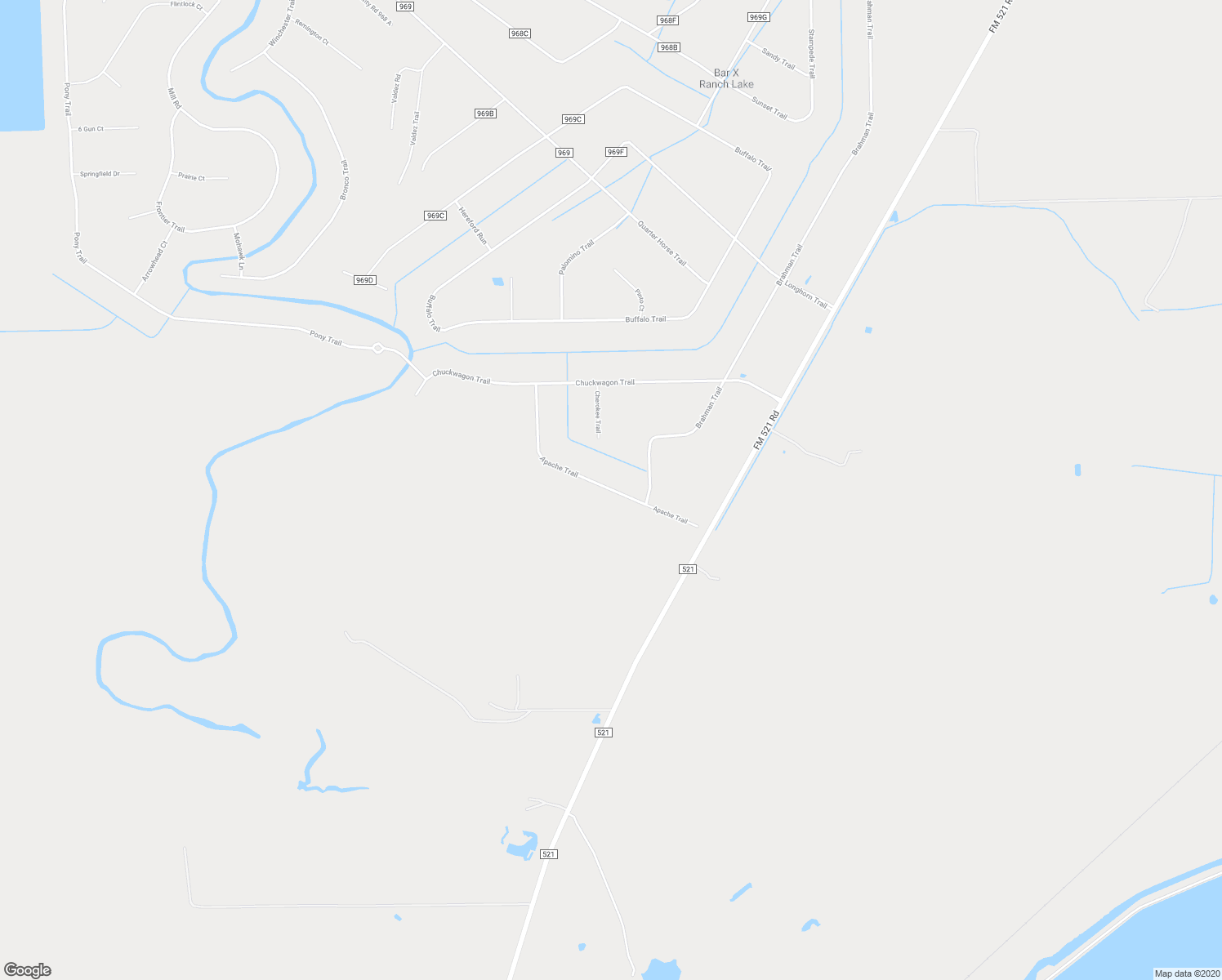 map of restaurants, bars, coffee shops, grocery stores, and more near Apache Trail in Angleton