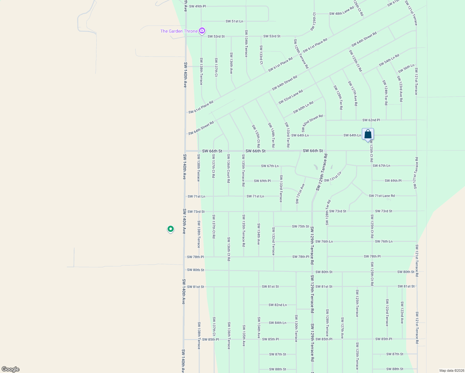 map of restaurants, bars, coffee shops, grocery stores, and more near 7035 Southwest 136th Court Road in Ocala