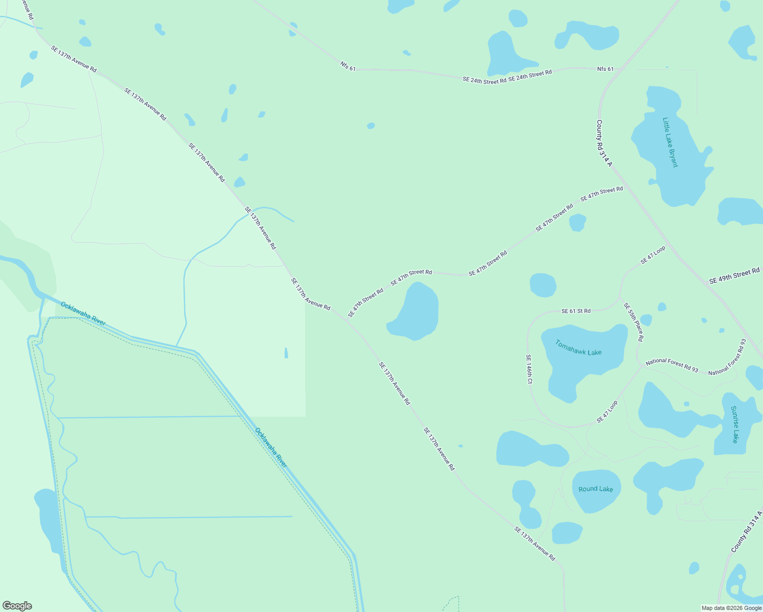 map of restaurants, bars, coffee shops, grocery stores, and more near 13880 Southeast 47th Street Road in Ocklawaha