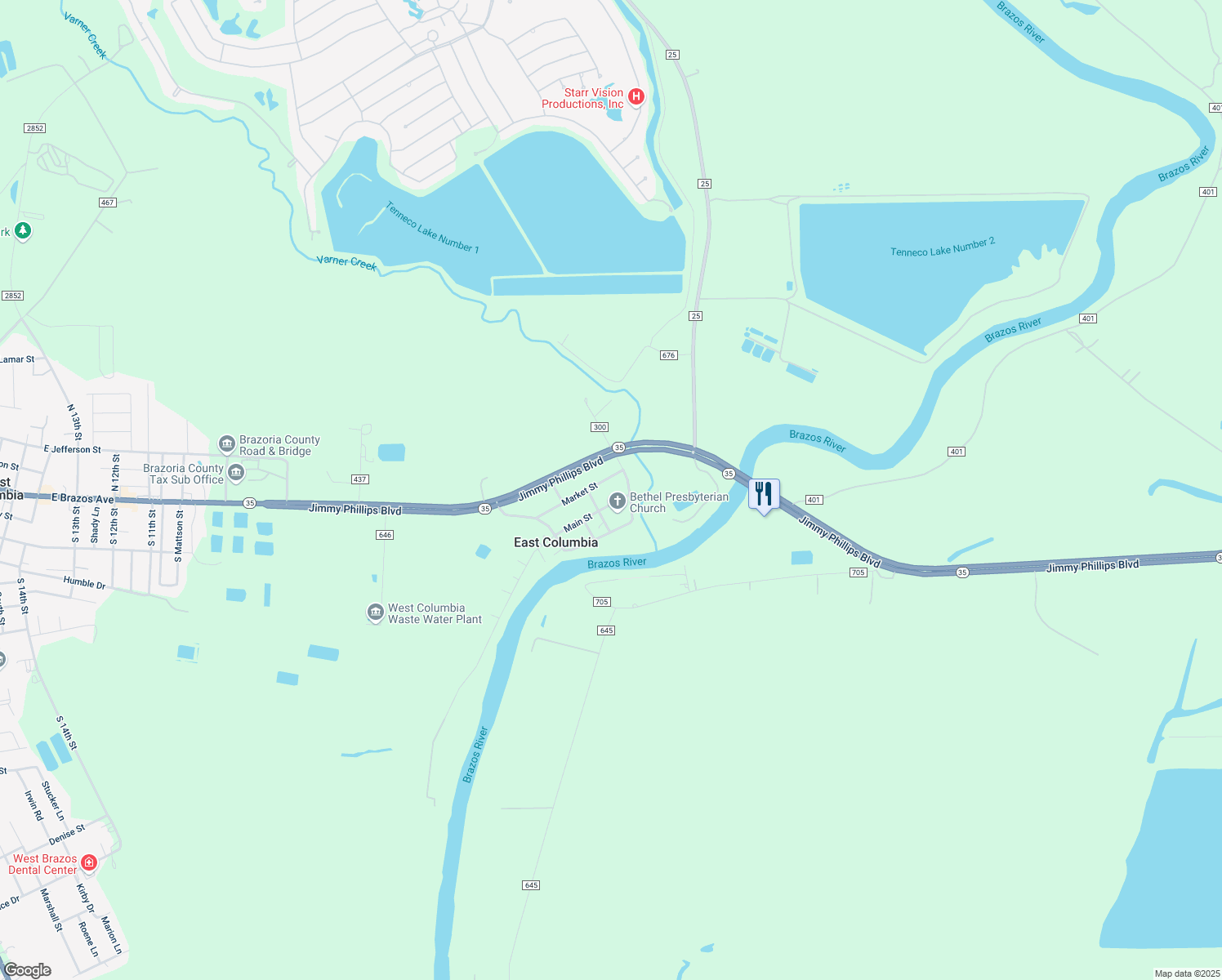 map of restaurants, bars, coffee shops, grocery stores, and more near 144 County Road 300G in West Columbia