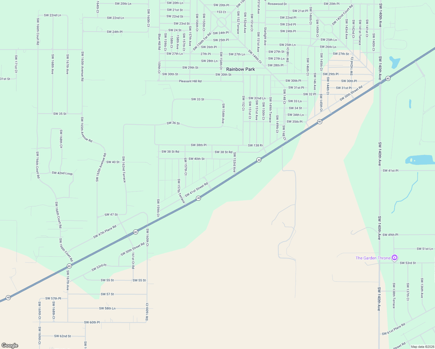 map of restaurants, bars, coffee shops, grocery stores, and more near 15445 Southwest 41st Street Road in Ocala
