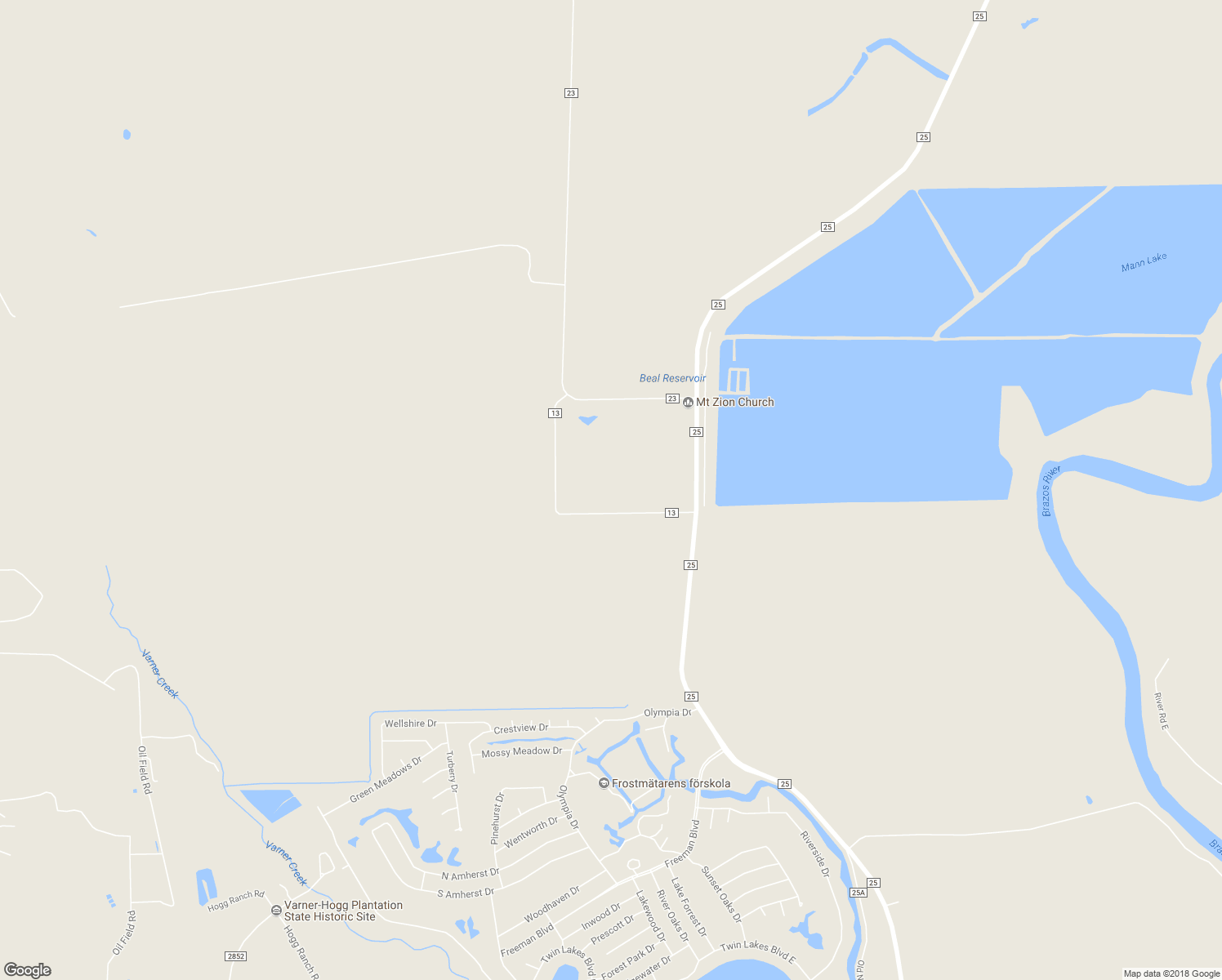 map of restaurants, bars, coffee shops, grocery stores, and more near 30725 County Road 13 in Damon