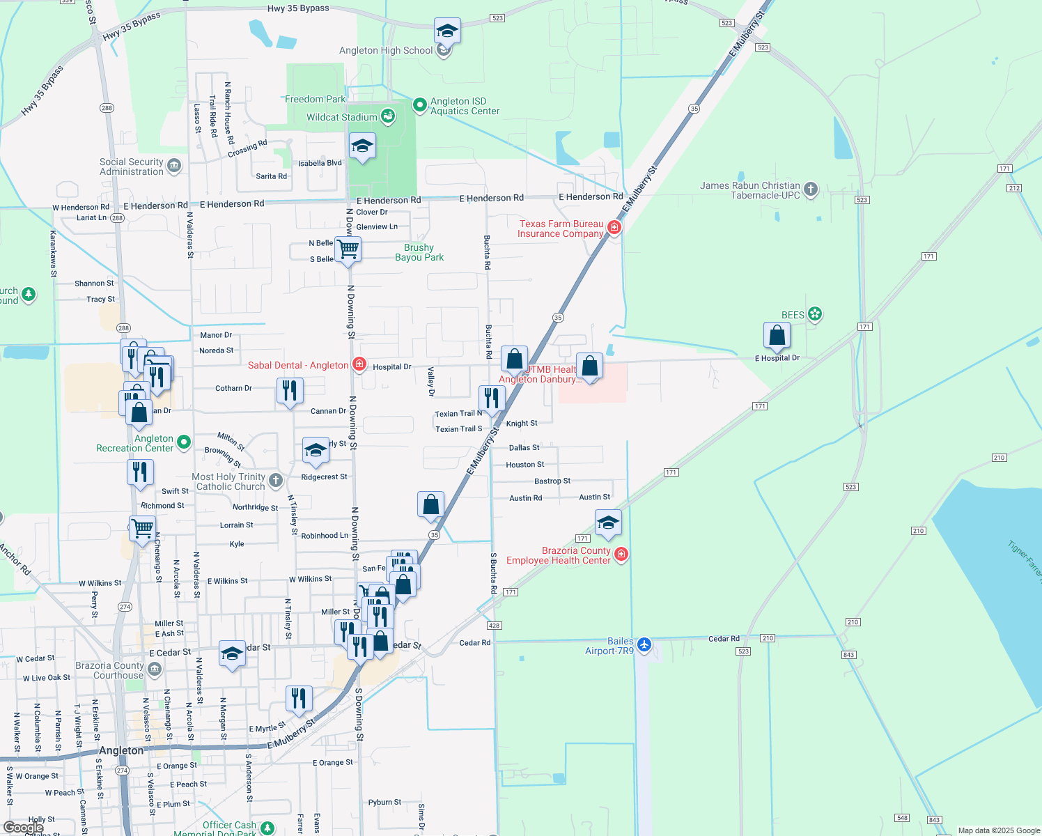 105 Knight Street, Angleton TX Walk Score