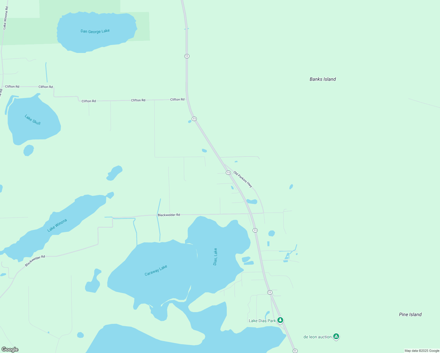 map of restaurants, bars, coffee shops, grocery stores, and more near 1880 Alameda Drive in De Leon Springs