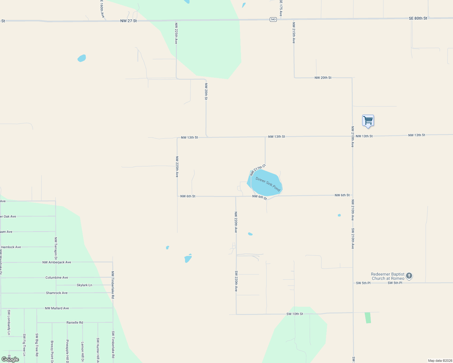 map of restaurants, bars, coffee shops, grocery stores, and more near 22099 Northwest 6th Street in Dunnellon