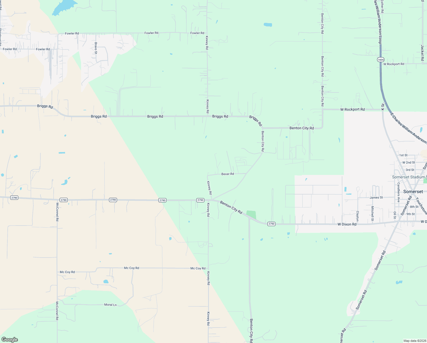 map of restaurants, bars, coffee shops, grocery stores, and more near 9933 Bexar Rd in Somerset