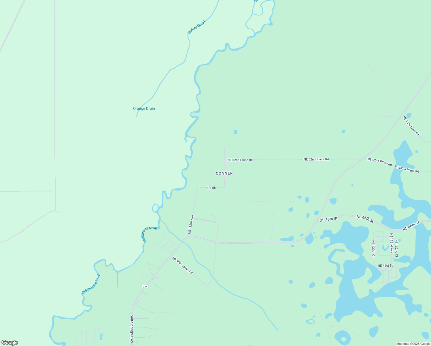 map of restaurants, bars, coffee shops, grocery stores, and more near 5060 Northeast 115th Court in Silver Springs