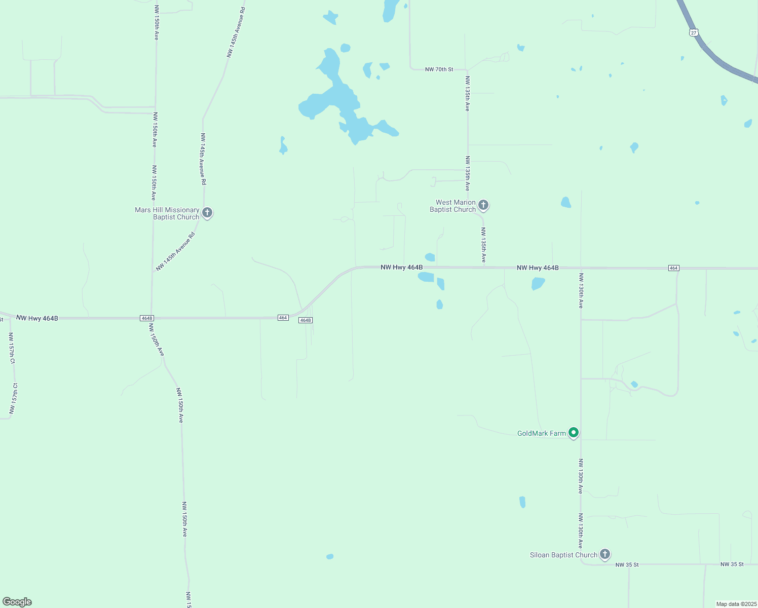 map of restaurants, bars, coffee shops, grocery stores, and more near 13940 Northwest Highway 464B in Morriston